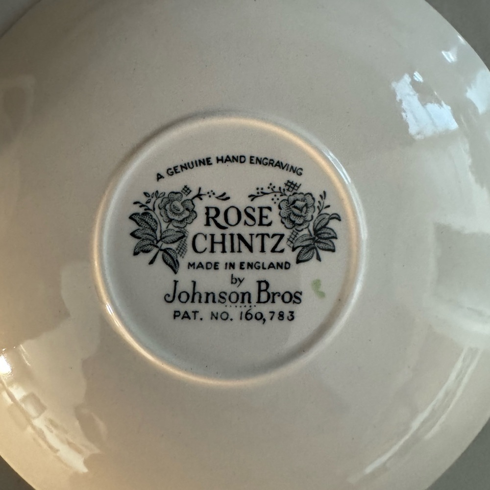 Vintage Johnson Bros. Rose Chintz Tea Cup & Saucer  Made In England Set of 3 - Picture 7 of 9